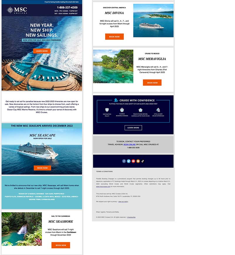 MSC Cruises Email