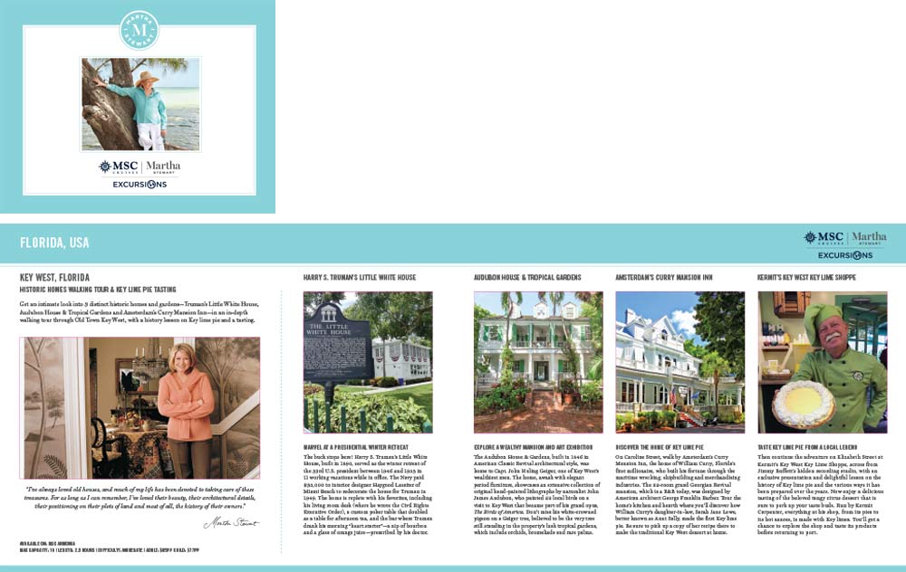 MSC Cruises Martha Stewart Partnership