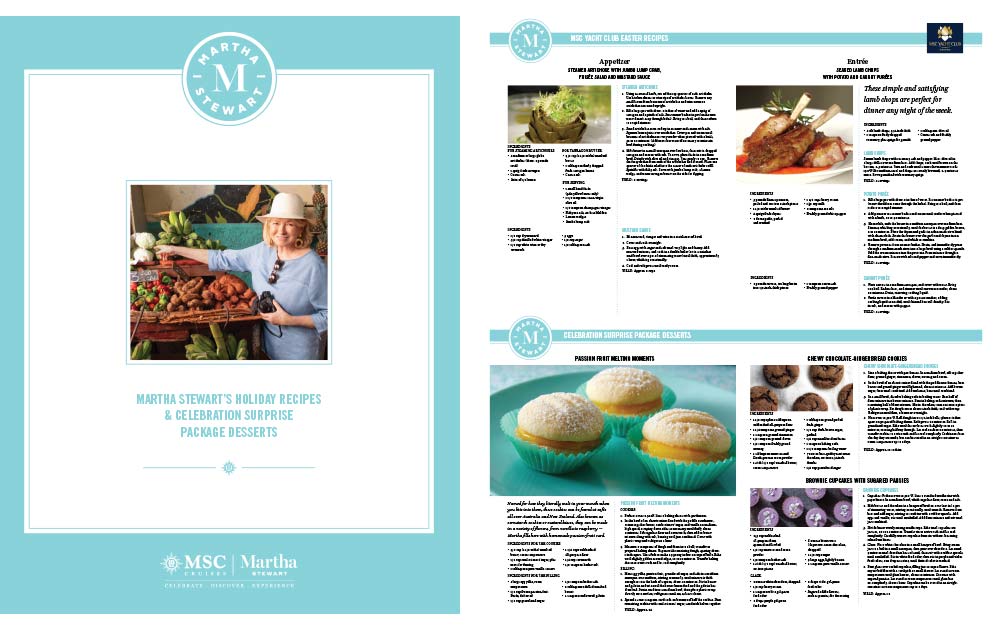 MSC Cruises Martha Stewart Partnership Materials